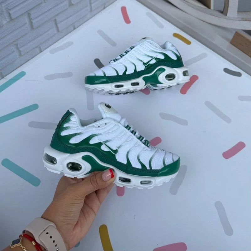 Nike Air Max Plus White Forest Green GS