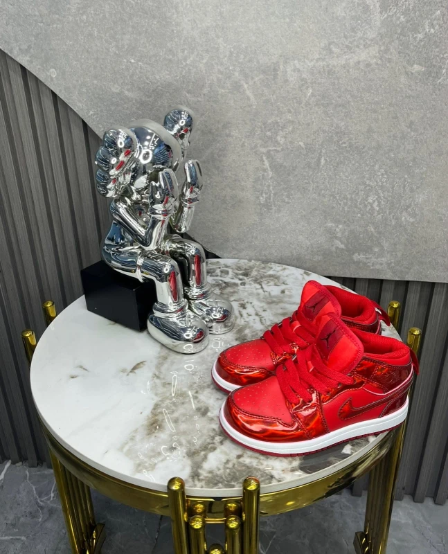 Air Jordan 1 Mid Metallic Gym Red Custom (Kids)