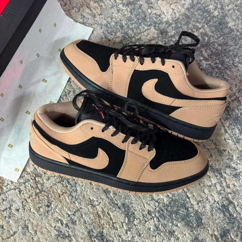 Air Jordan 1 Low Desert Tan Black