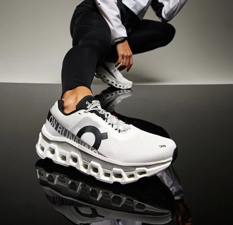 On Cloudmonster All White Black