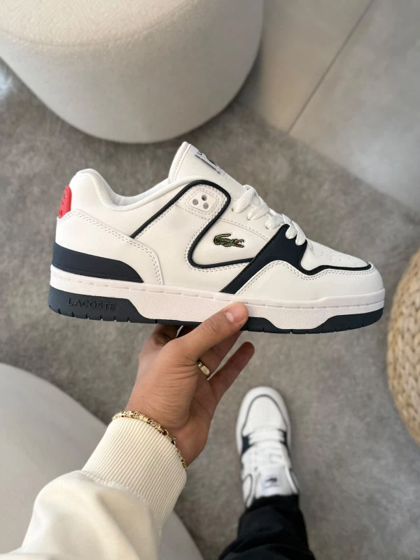 Lacoste Courtcage Set Leather White Navy Red