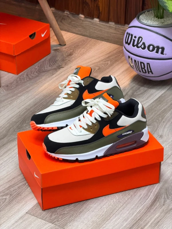 Nike Air Max 90 Medium Olive Safety Orange
