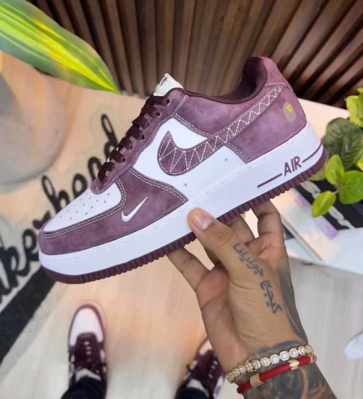Nike Air Force 1 Low x BAPE Burgundy White