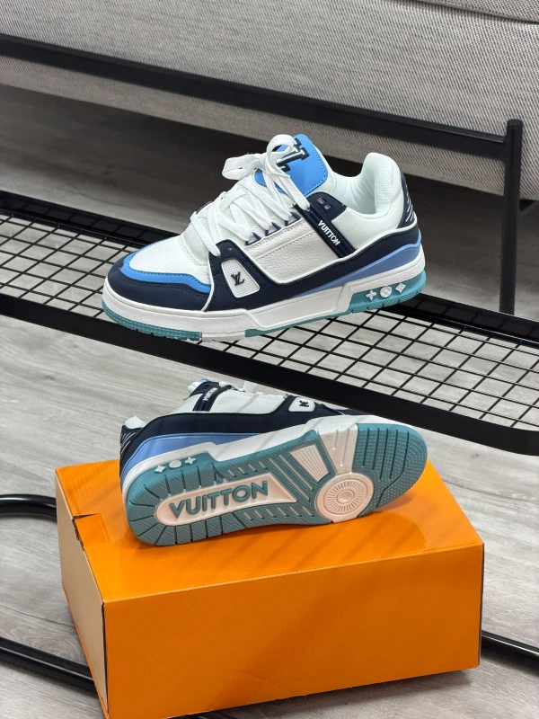 Louis Vuitton LV Trainer White Navy Blue