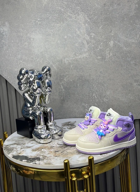 Air Jordan 1 Mid Purple Cream StellaLou Custom