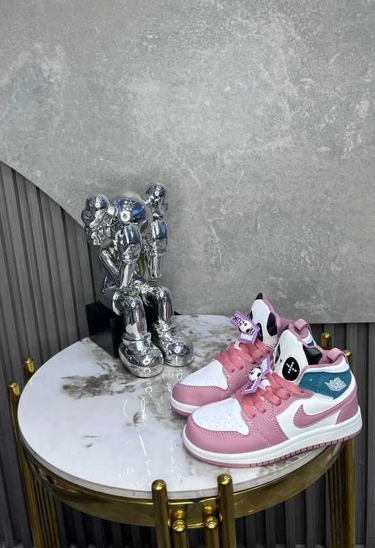 Air Jordan 1 Mid Pink Teal Custom (Kids)
