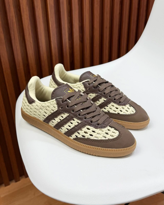 Adidas Samba OG Woven Dark Brown Cream White
