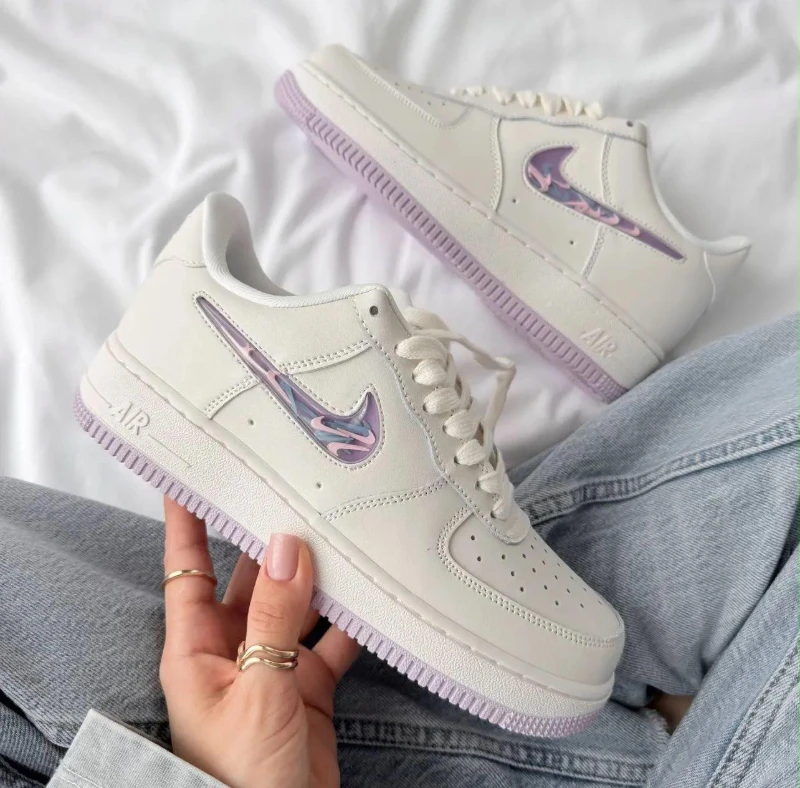 Nike Air Force 1 Low Swirl Swoosh Lilac