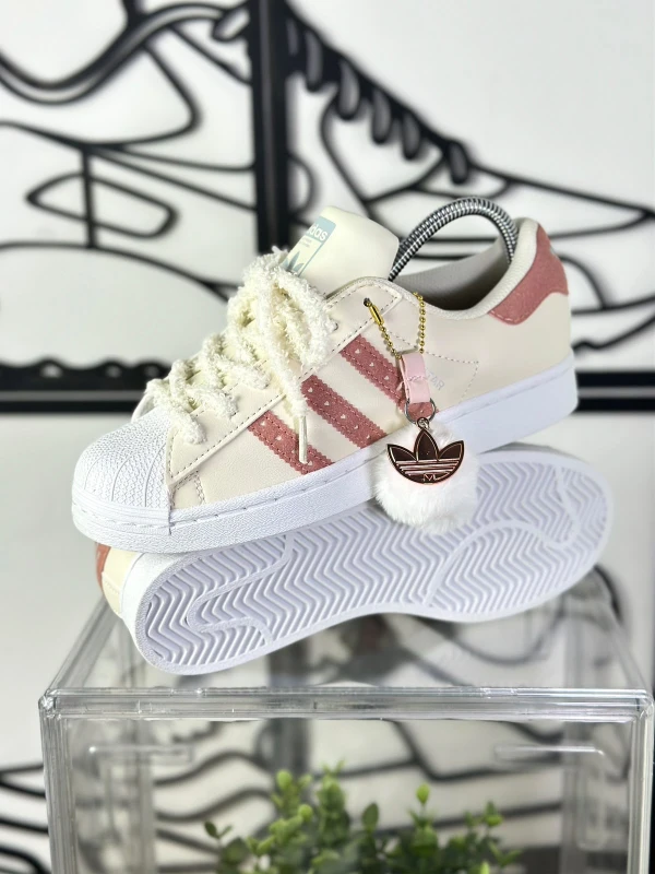 Adidas Superstar Off White Wonder Taupe Pink