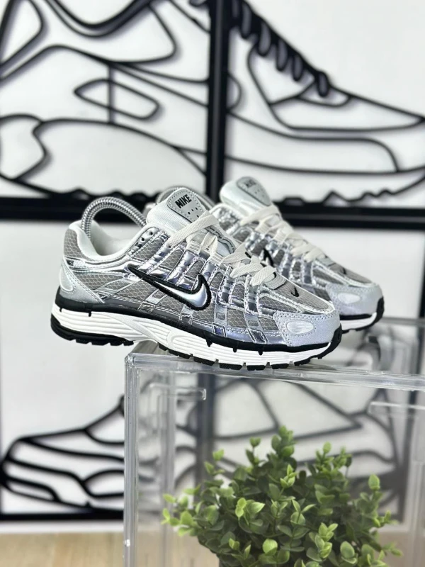 Nike P-6000 Metallic Silver Black