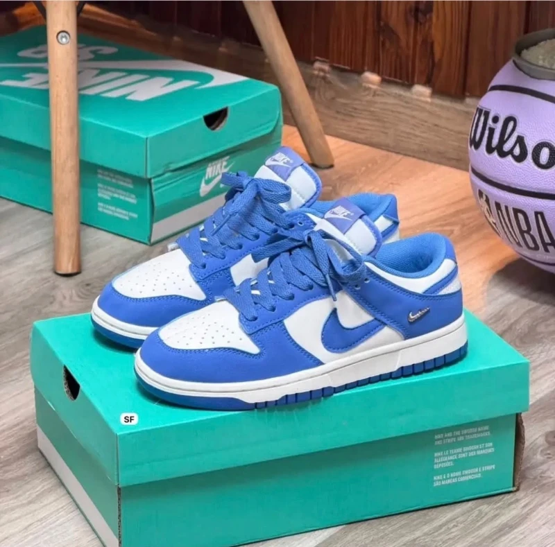 Nike Dunk Low University Blue Mini Swoosh