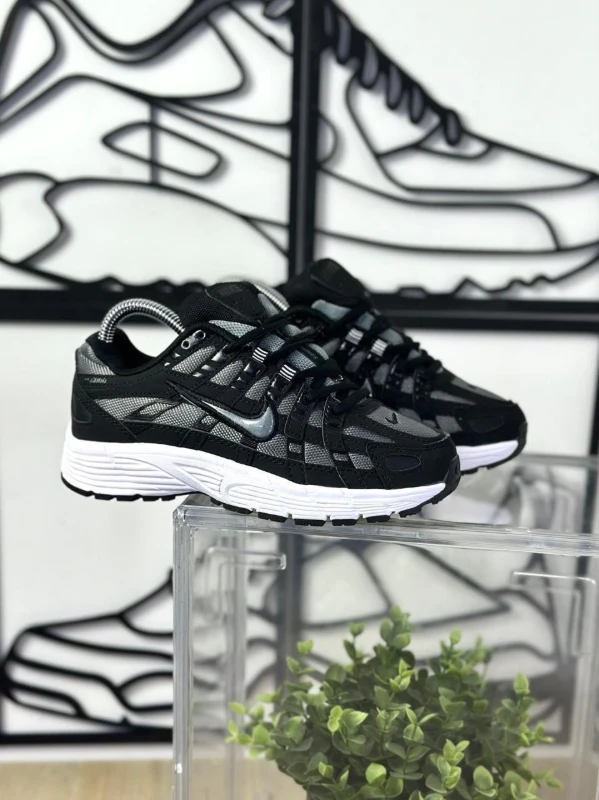 Nike P-6000 Black White Metallic Silver